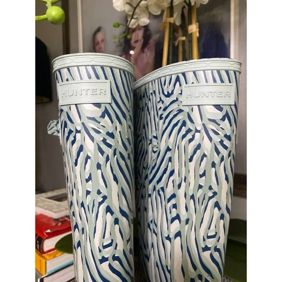 Hunter Refined Tall Coral Print Waterproof Boot - Picture 5 of 9